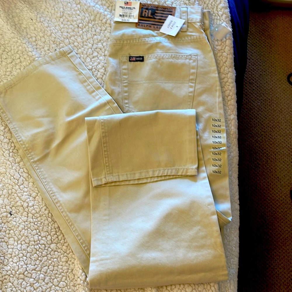 Ralph Lauren khaki jeans.